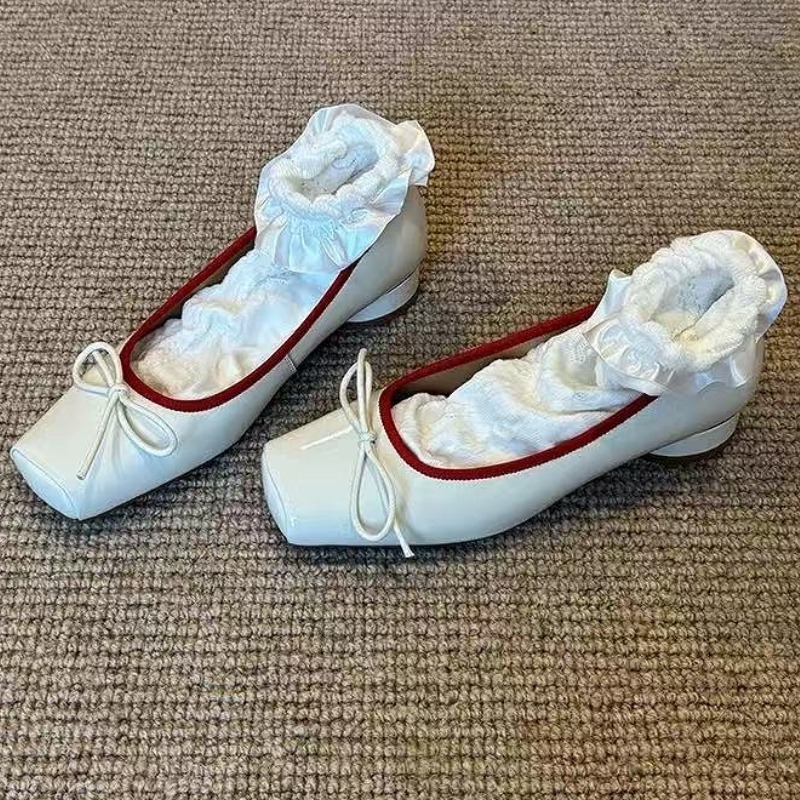 Women Shoes Brand - Lakierowane czółenka Mary Jane damskie, płytkie