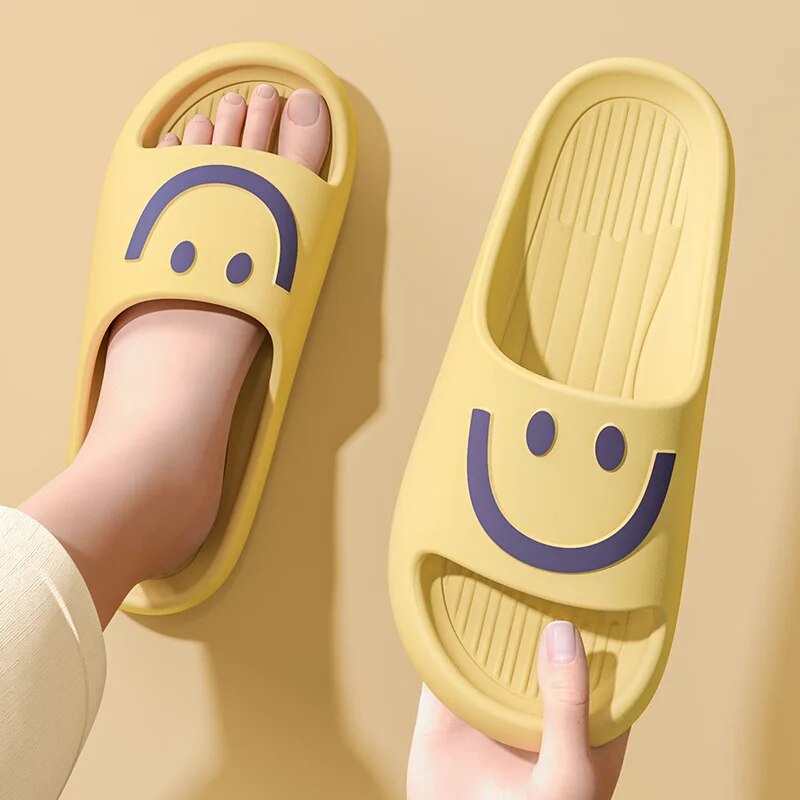 Women'S Shoes Temu - Klapki w kształcie chmurki z uśmiechem