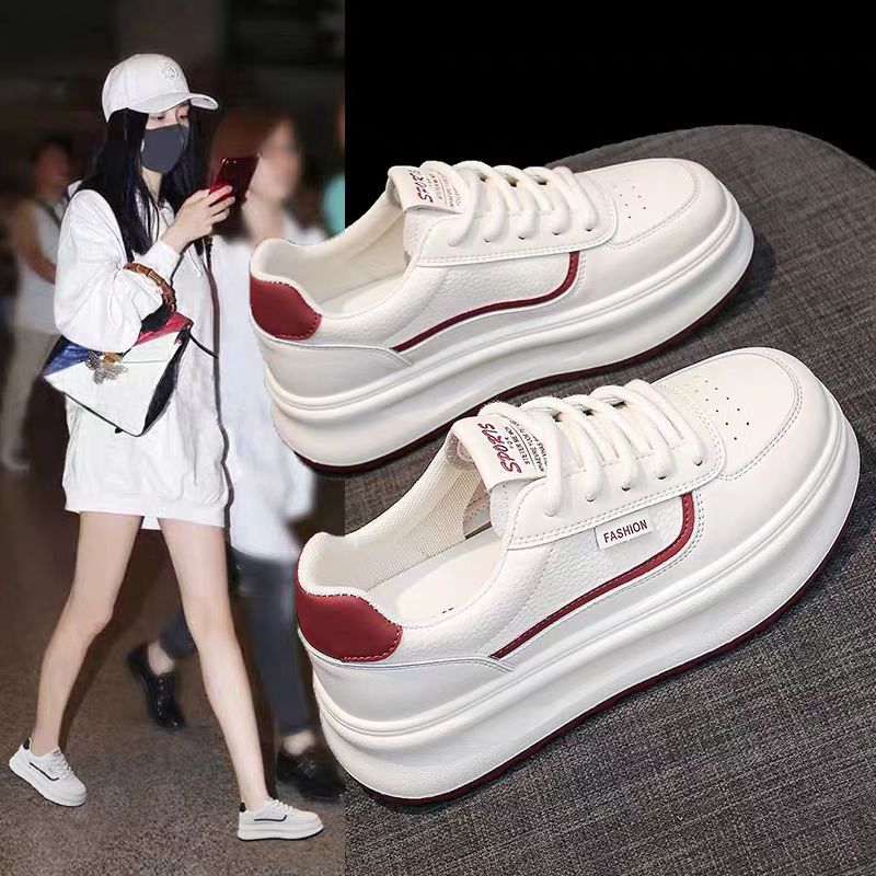 Women'S Shoes Hey Dude - Damskie białe sneakersy na grubej podeszwie,