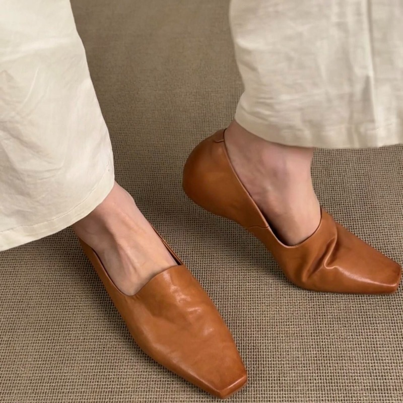 Women Shoes Size Chart - Retro płaskie mokasyny damskie wsuwane w