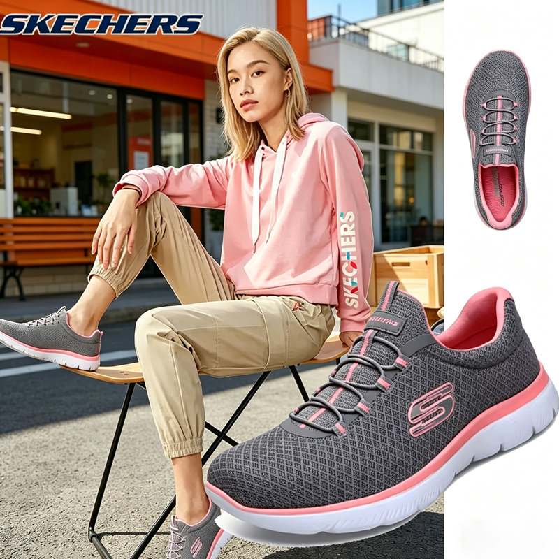 Women Shoes Skechers - Damskie buty wiosenne Skechers, oddychające sportowe