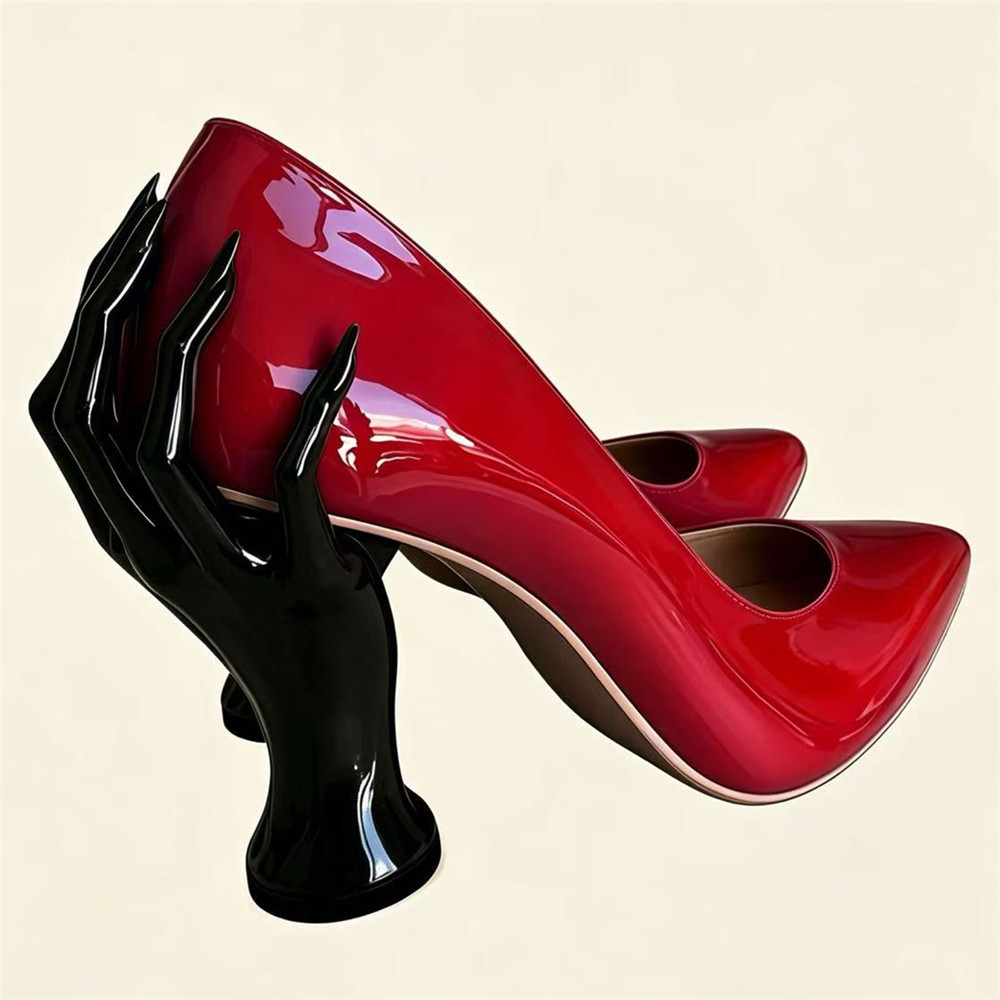 Czerwone lakierowane czółenka  – Women'S Shoes Hands Free recenzja i cena